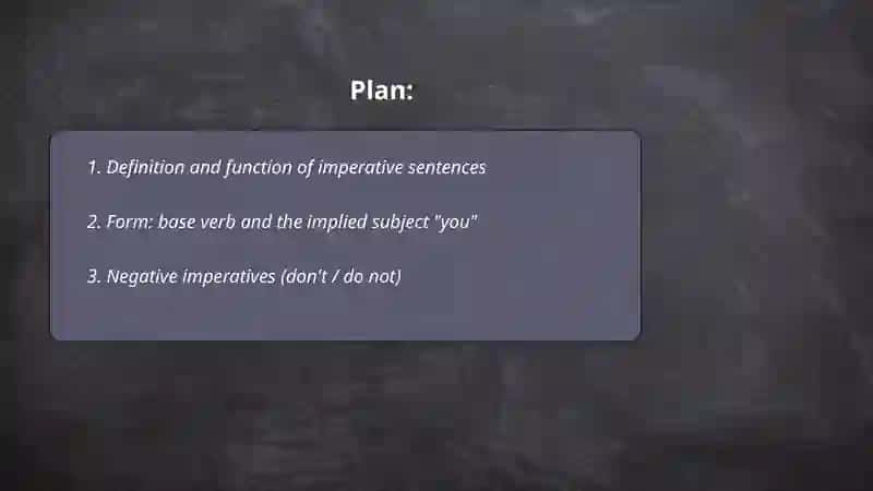 Imperative sentences 2