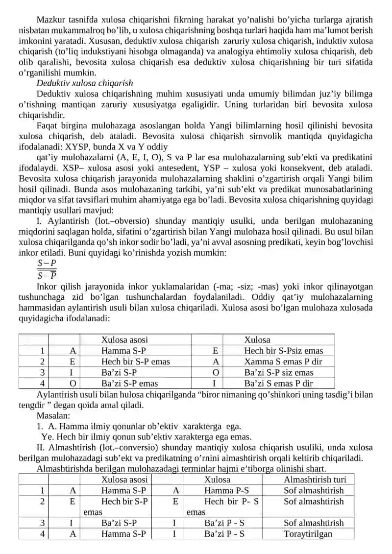Xulosa chiqarish 2