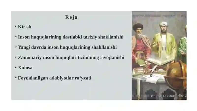 Insonhuquqiningtarixiyrivojlanishbosqichlari 2