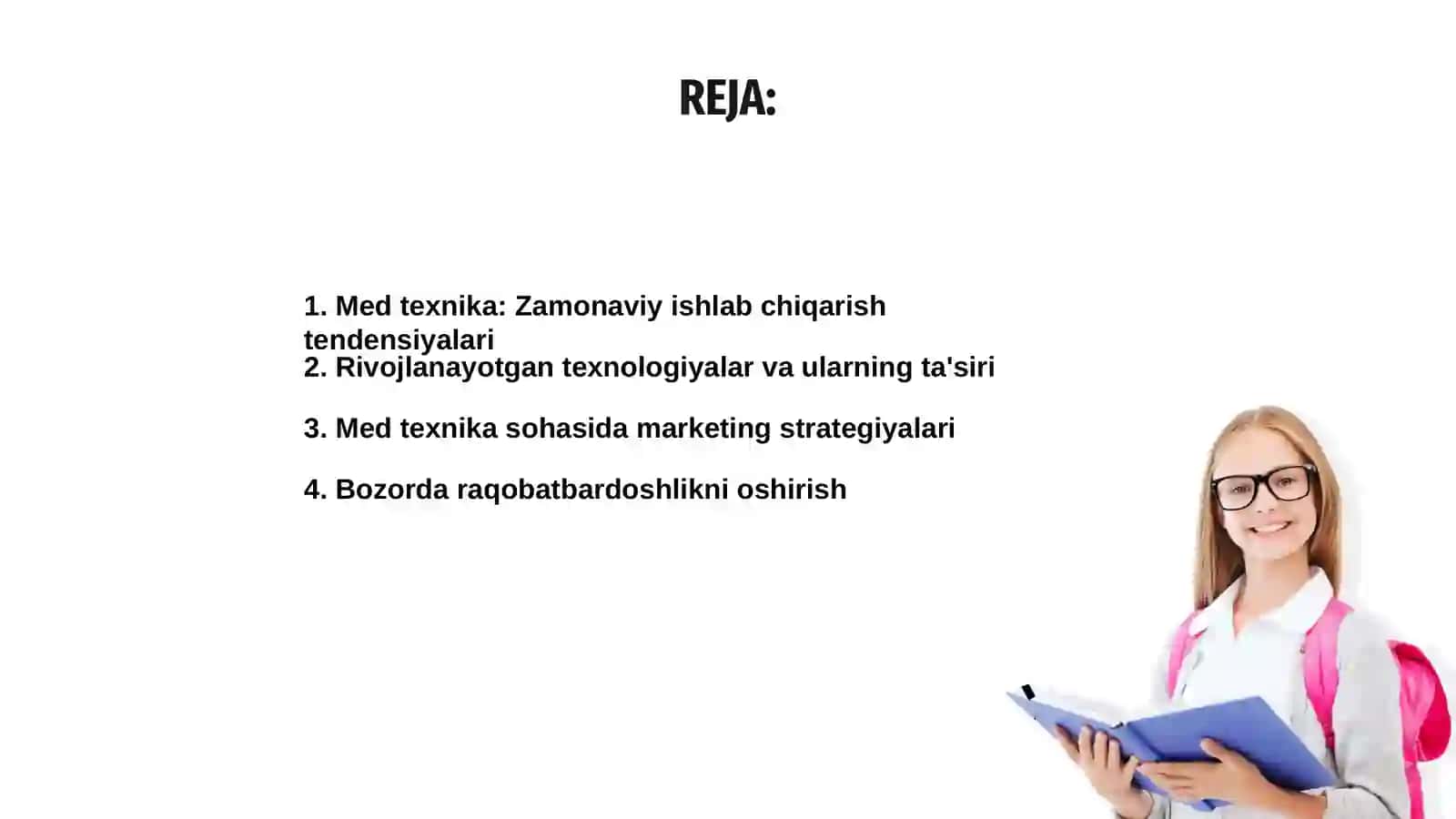 Med texnika xakida taqdimot markrting tomonidan rivojlanish xaqida 2