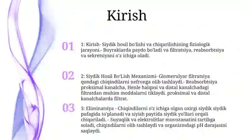 Siydik Hosil BoʻLish Mexanizmi 2