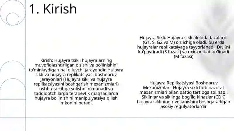Hujayra Sikli Va Hujayra Replikatsiyasi Boshqaruv Mexanizmlari 2