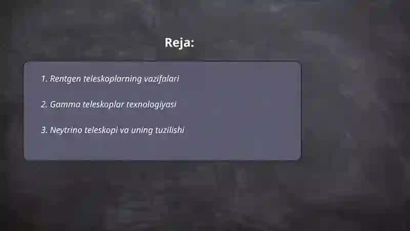 Rentgen teleskoplar 2