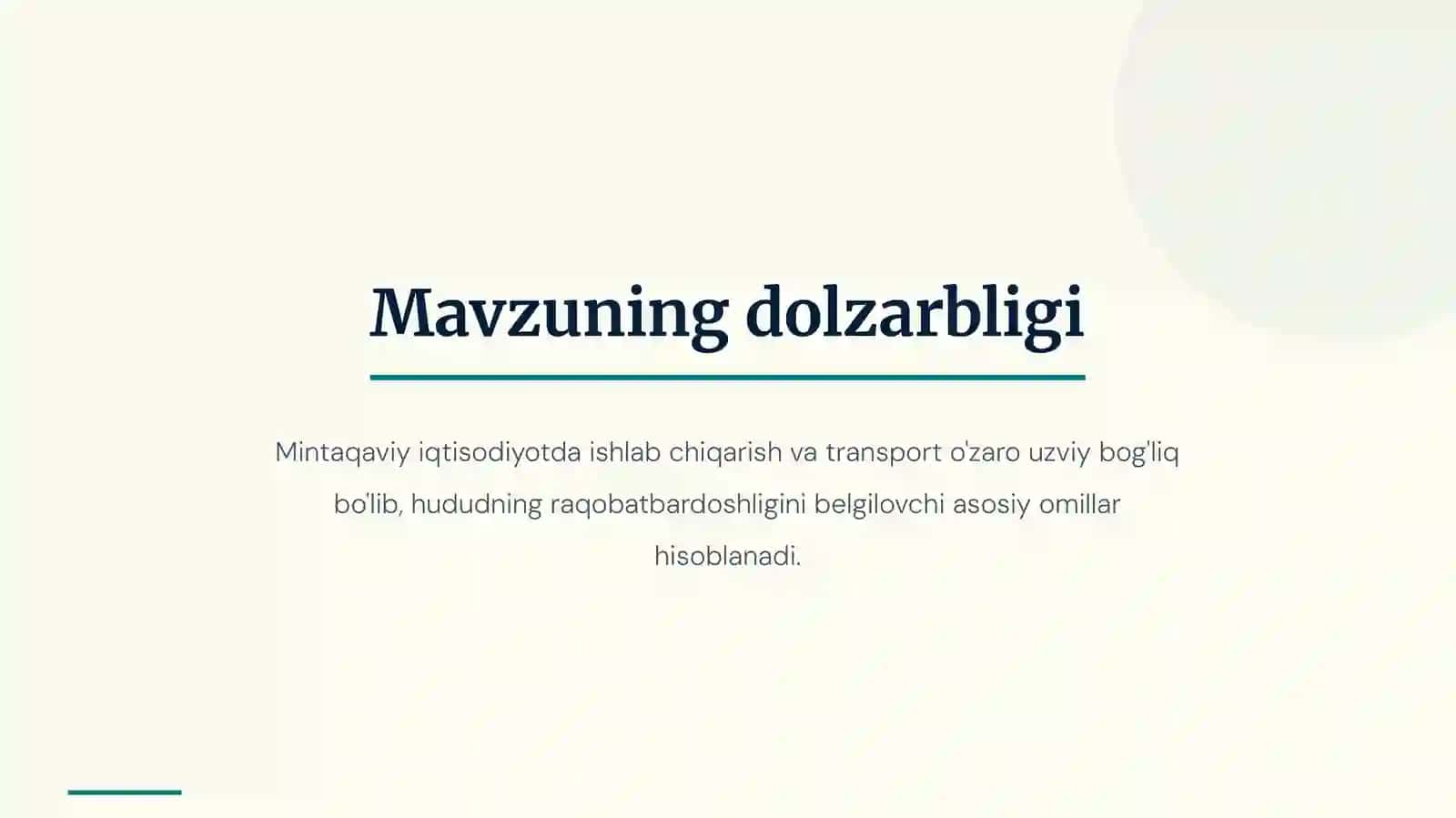 Ishlabchiqarish va transport 2