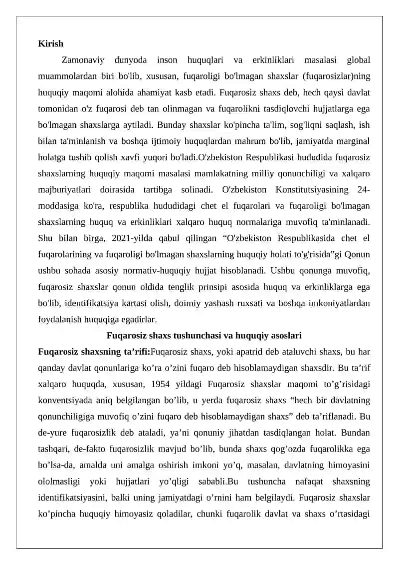 Davlat hududidagi fuqarosizlarning huquqiy maqomi 2