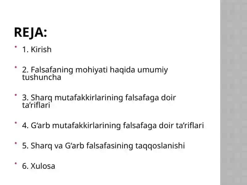 Falsafaning mohiyatiga oid Sharq va G’arb mutafakkirlari ta’riflarini tasniflash 2