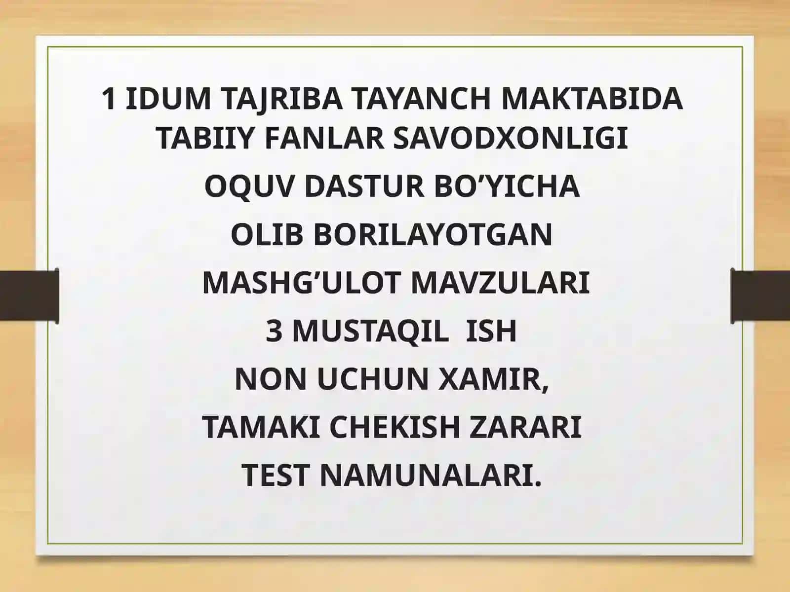 O‘quvchilarda tabiiy ilmiy savodxonlikni rivojlantirish va baholash 2