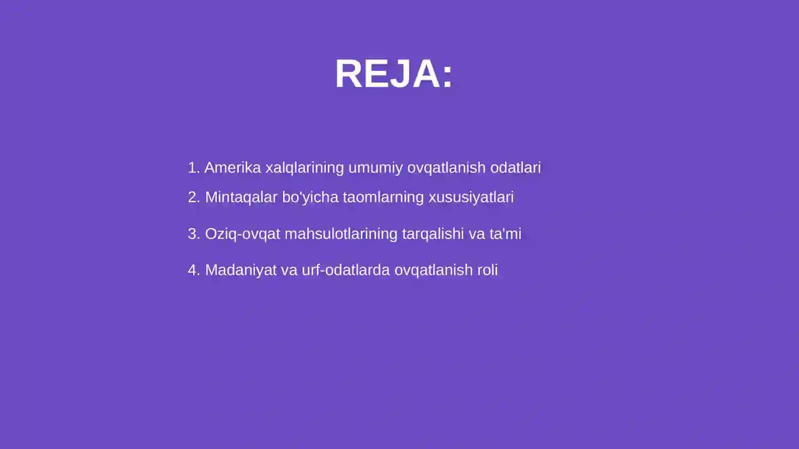Amerika xalqlari ovqatlanishining oʻziga xos xususiyatlari 2