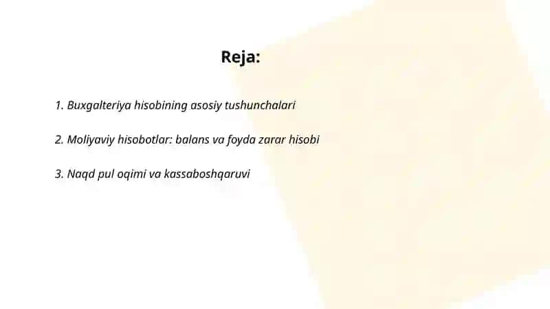 Buxgalteriya kursi 2