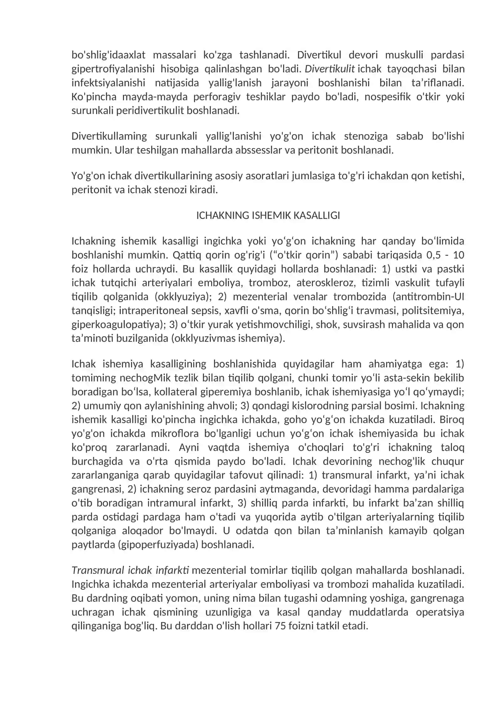 Ichak kasalliklari 2