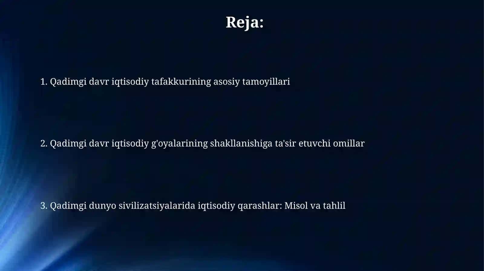 Qadimgi davrning iqtisodiy tafakkuri, uning xarakterli xususiyatlari 2