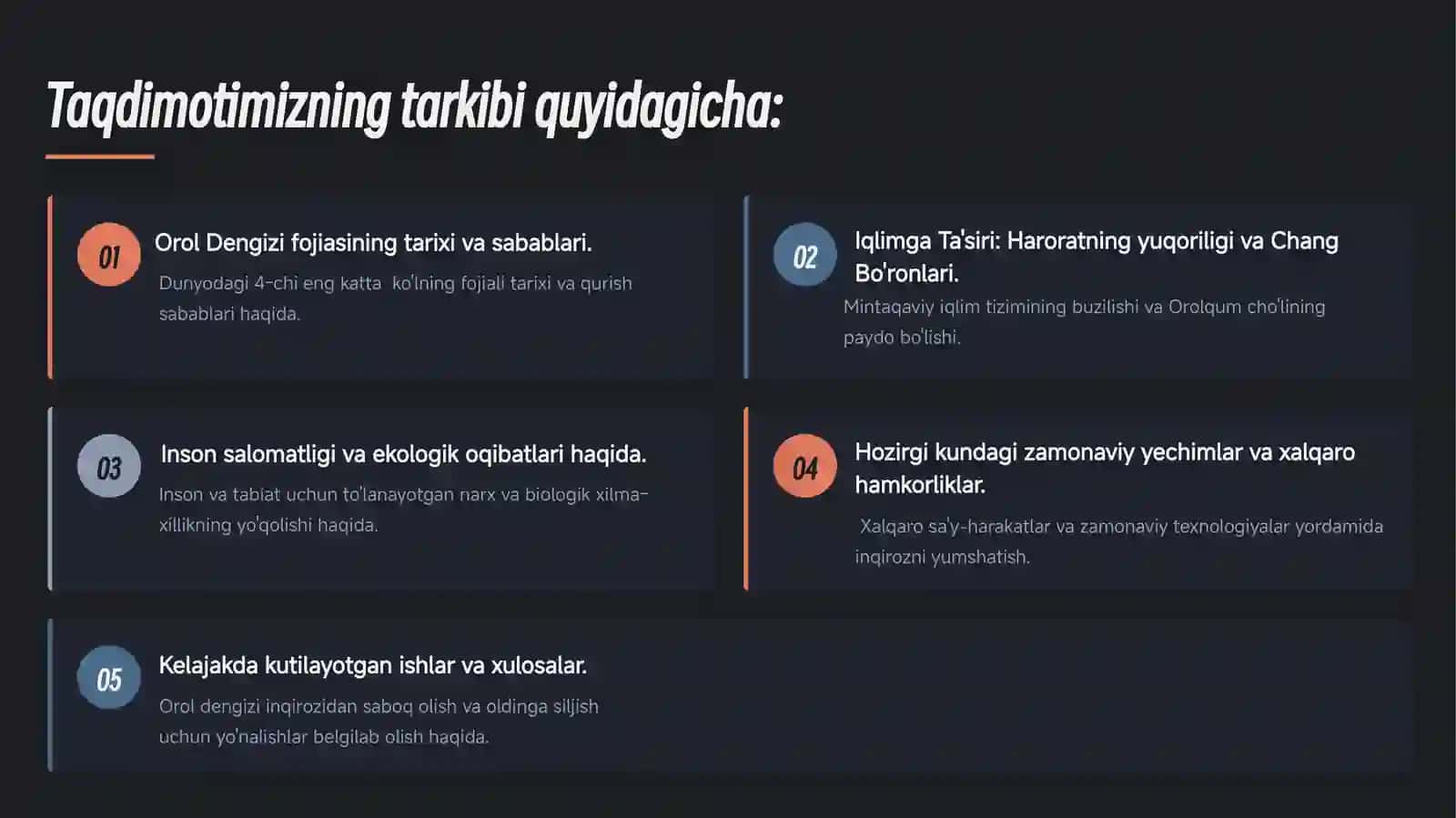 Orol Dengizi qurishining sabablari va iqlimga ta'siri 2