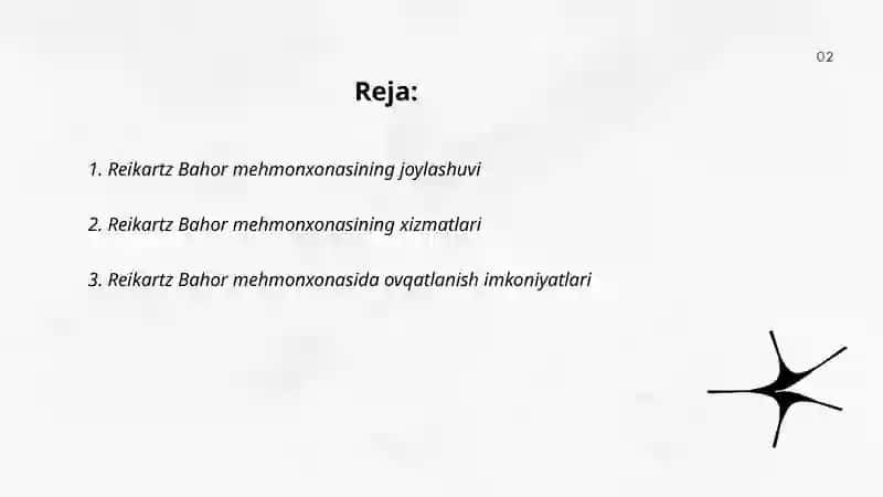 Reikartz Bahor mehmonxonasi 2