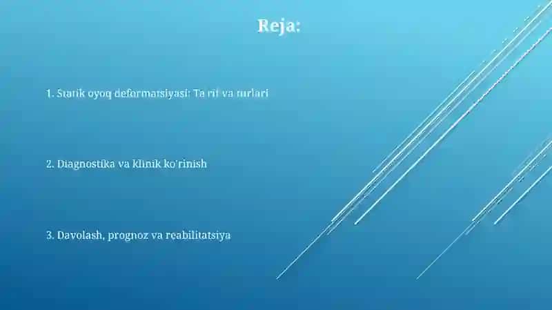 Oyoq panjasi statik deformatsiyasi 2