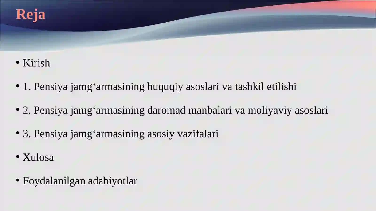 Moliya vazirligi huzuridagi byudjetdan tashqari Pensiya jamg‘armasi vazifa va funksiy 2
