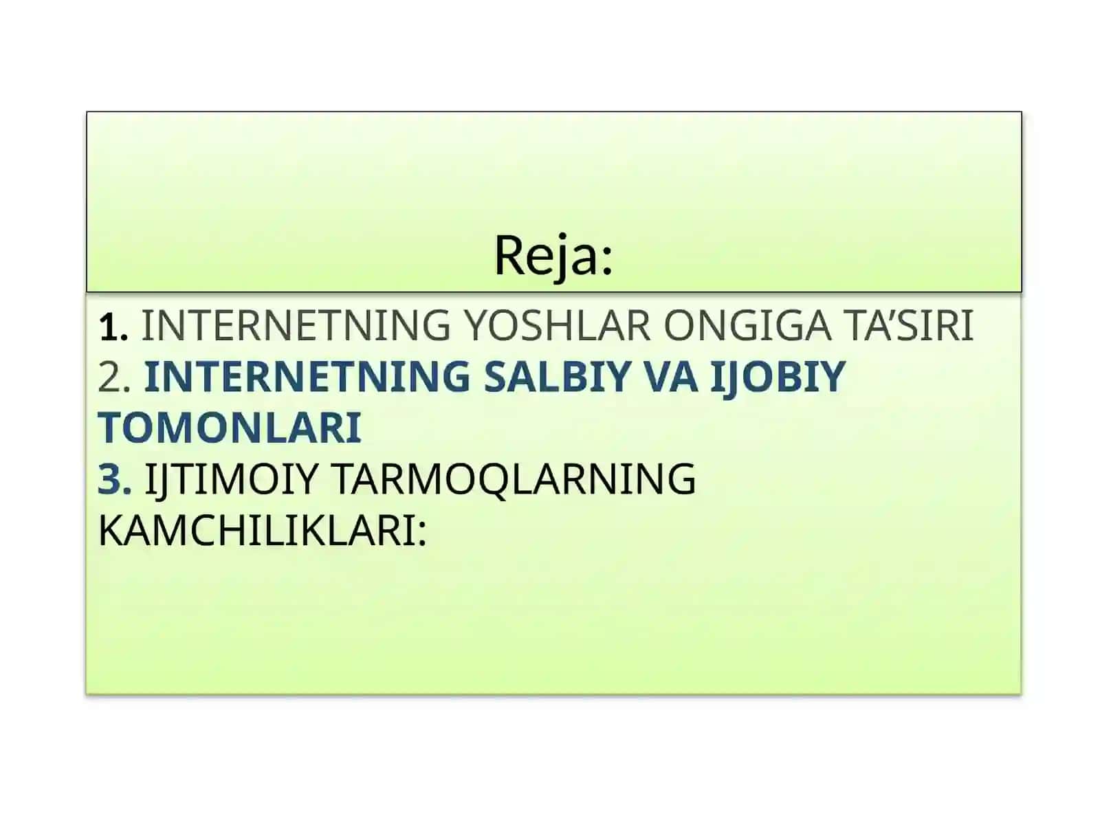 Mediasavodxonlik fanidan tayyorlangan taqdimoti 2