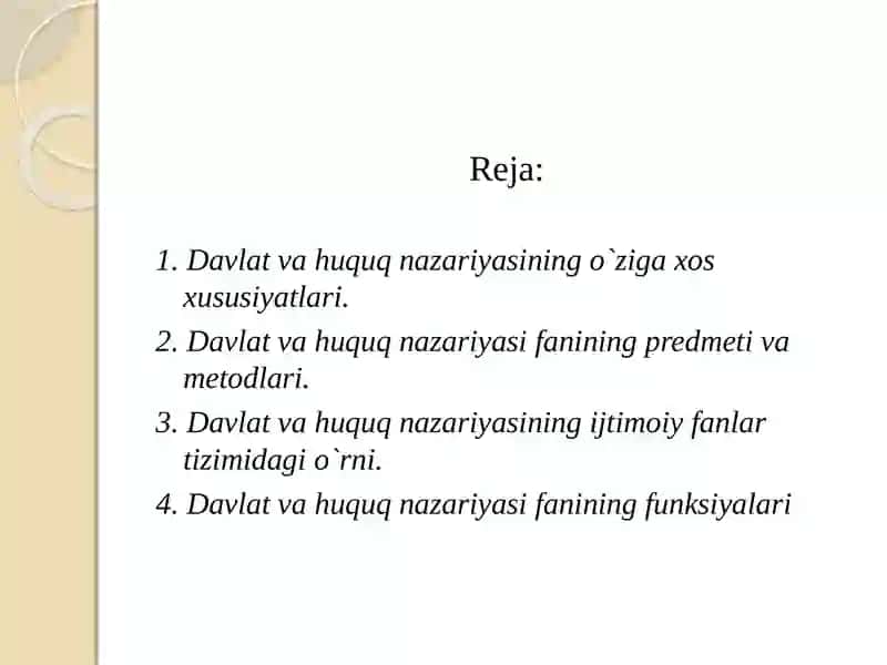 Davlat va huquq nazariyasi 2