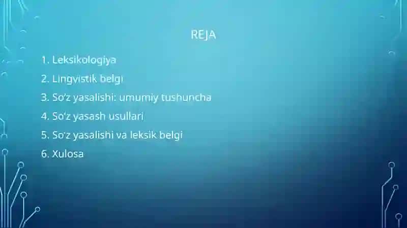 SOʻZ LINGVISTIK BELGI SIFATIDA SOʻZ YASALISHI 2
