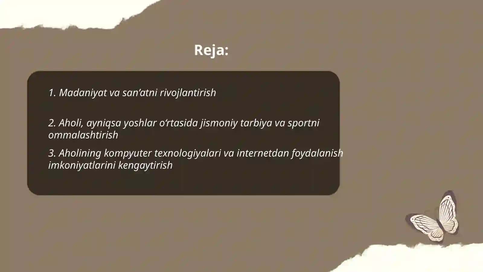 2019-yilning mart oyida O'zbekiston Respublikasing Prezidenti tomonidan ilgari surilgan beshta muhim tashabbus 2
