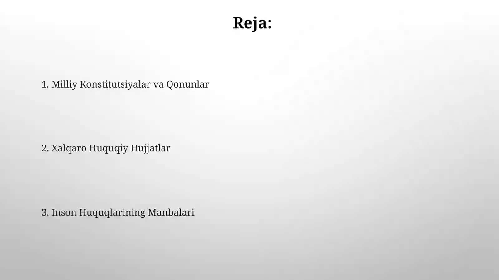Inson huquqlari manbalari 2