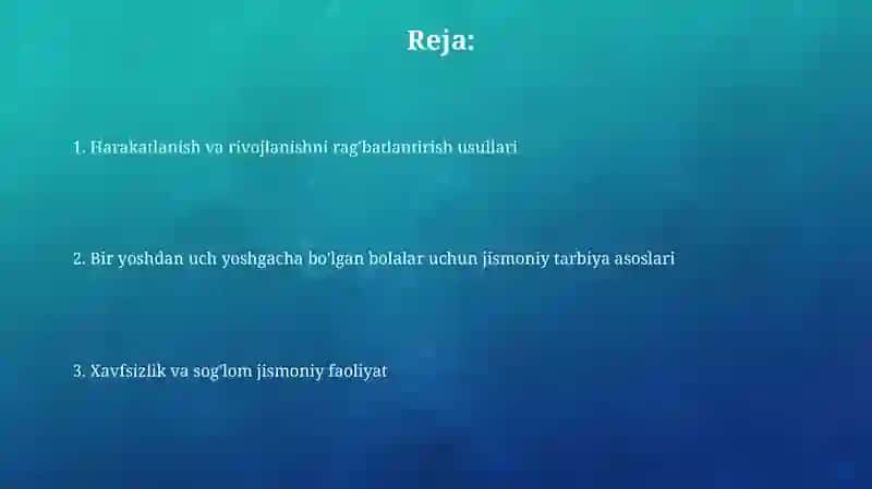 Ikki va uch yoshgacha boʻlgan bolalarning jismoniy tarbiyasi 2