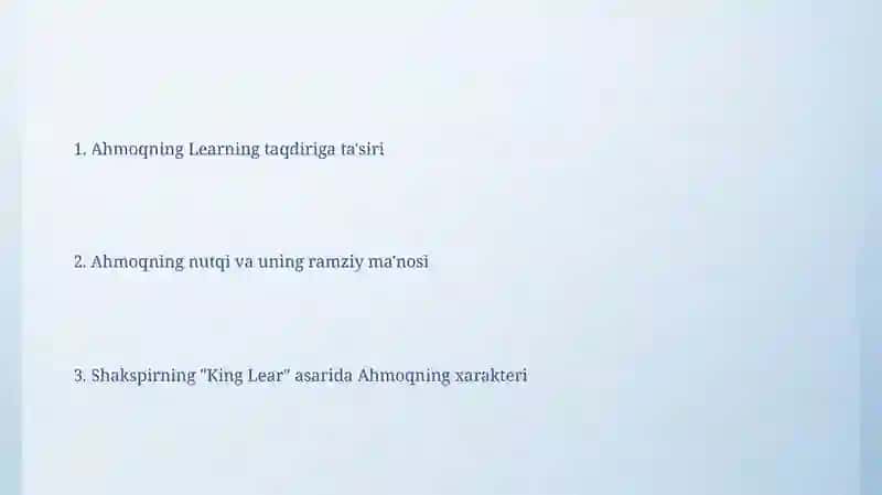 Ahmoqning Learning taqdiriga ta'siri 2