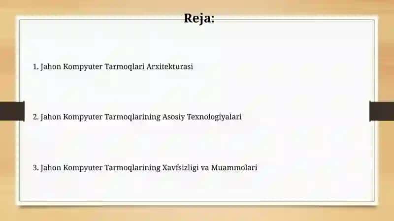 Global kompyuter tarmoqlari 2