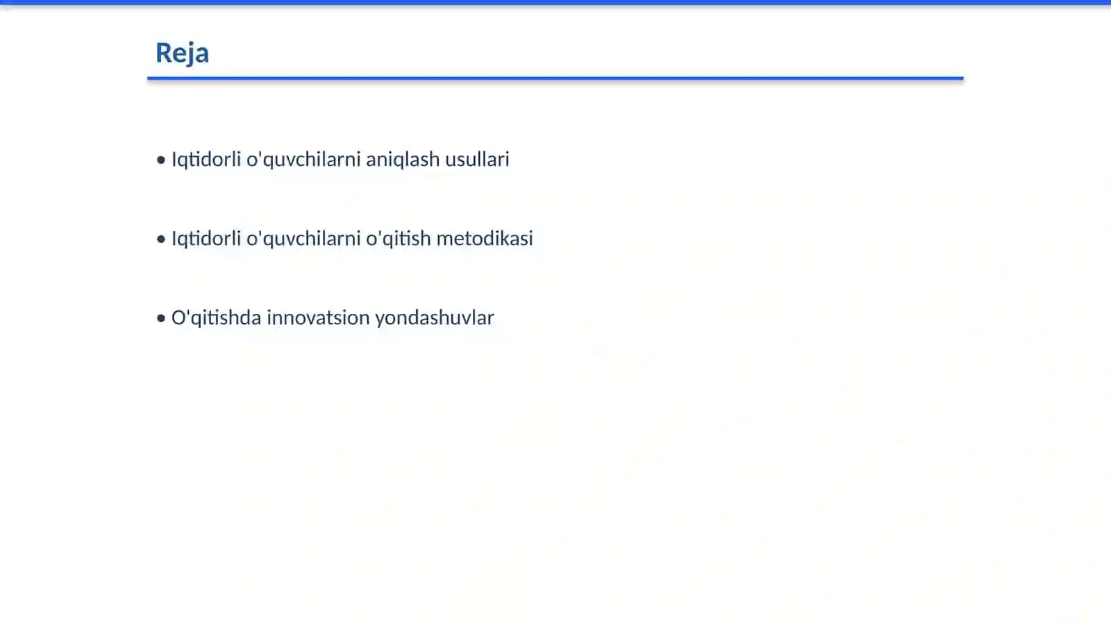 Iqtidorli o'quvchilarni o'qitish 2