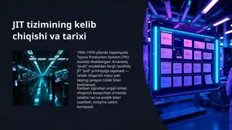 Ishlab chiqarishdagi “Just-in-Time” (JIT) tizimi 2