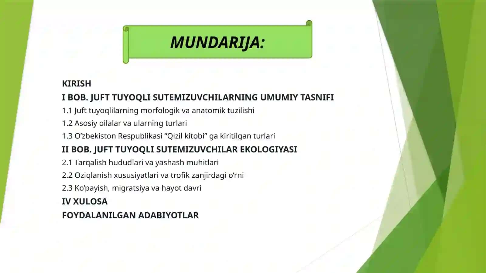 Juft tuyoqli sutemizuvchi hayvonlarning biologik va ekologik xususiyatlari 2