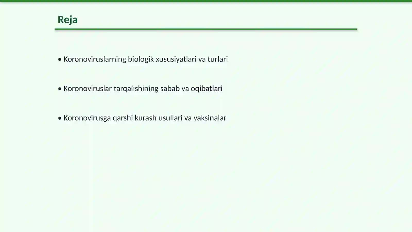 Koronoviruslar va ularning hozirgi kundagi muammolari 2