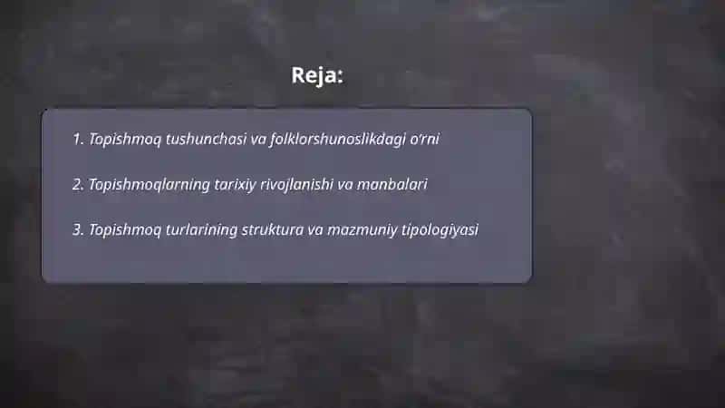 Topishmoq va ularning folklorshunoslar tomonidan organilishi 2