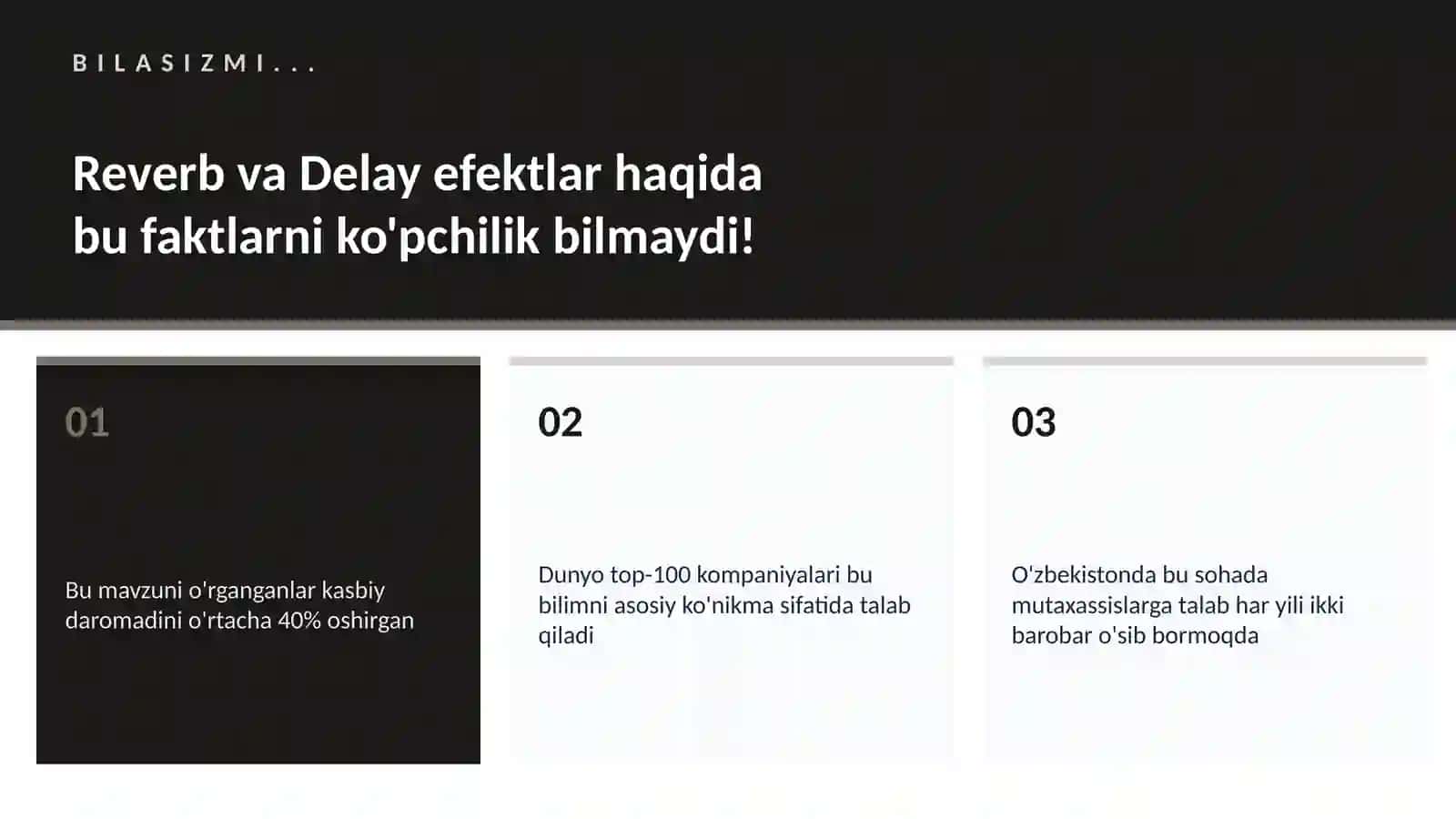 MUSIQA VA AUDIO TEXNOLOGIYALAR 2