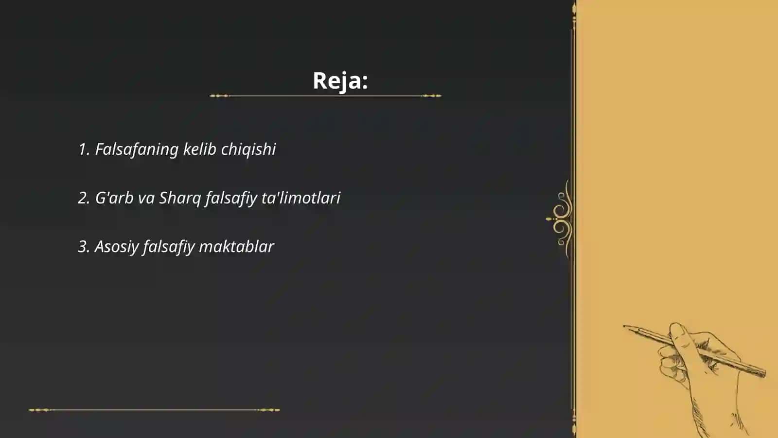 Sharq va G'arb mutafakkirlari: Falsafaning mohiyatiga oid ta'riflar 2