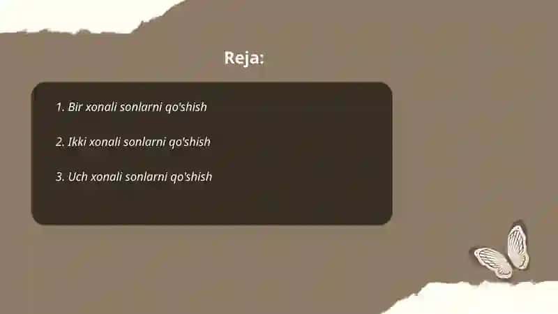 Kasrlarni qoʻshish va ayirishga doir misollar yechish 2