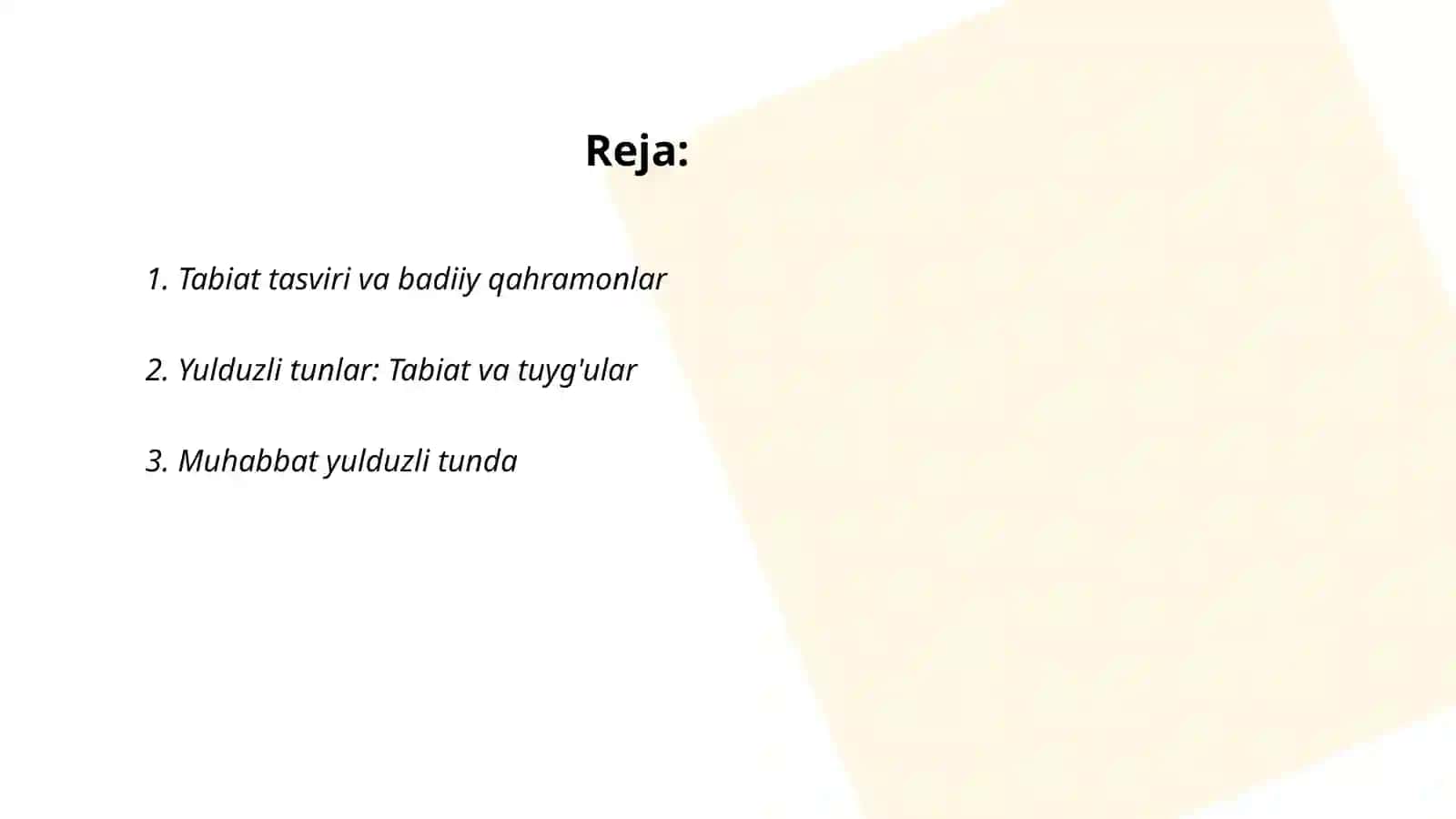 Tabiat tasviri va badiiy qahramonlar 2
