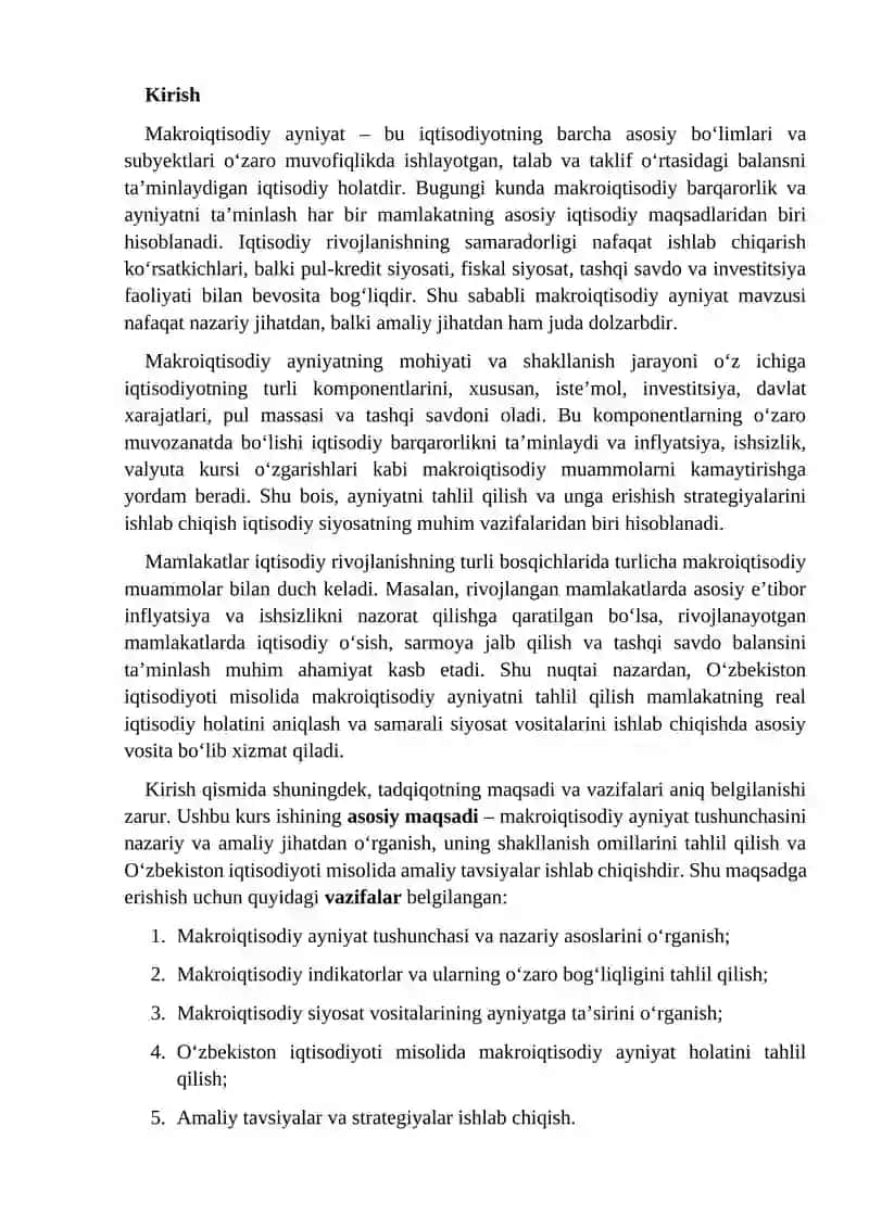 Makroiqtisodiy ayniyatlar 2