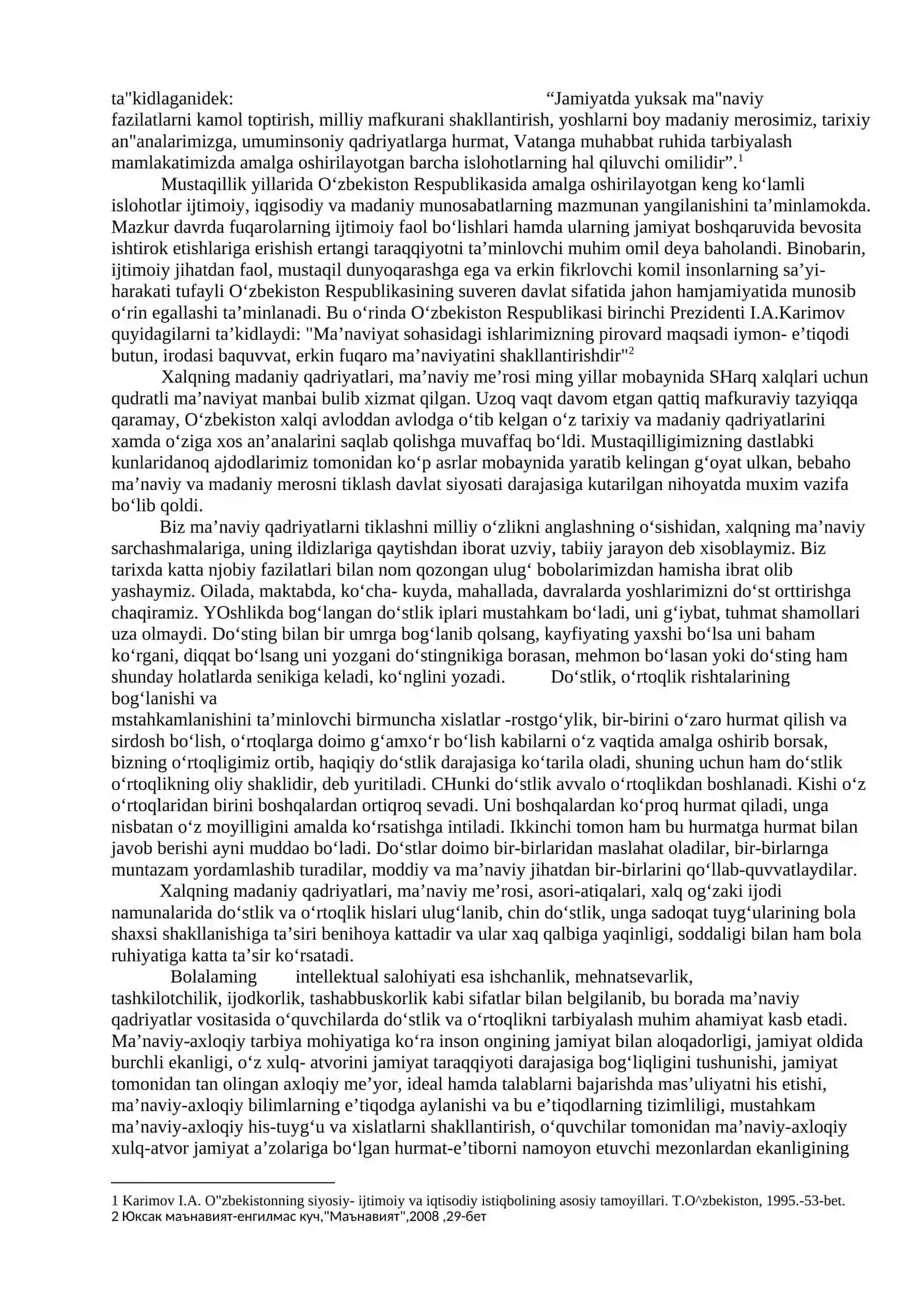 Boshlang‘ich sinf o‘quvchilarni o‘rtoqlik va do‘stlik hissidatarbiyalash shakl va usullari 2