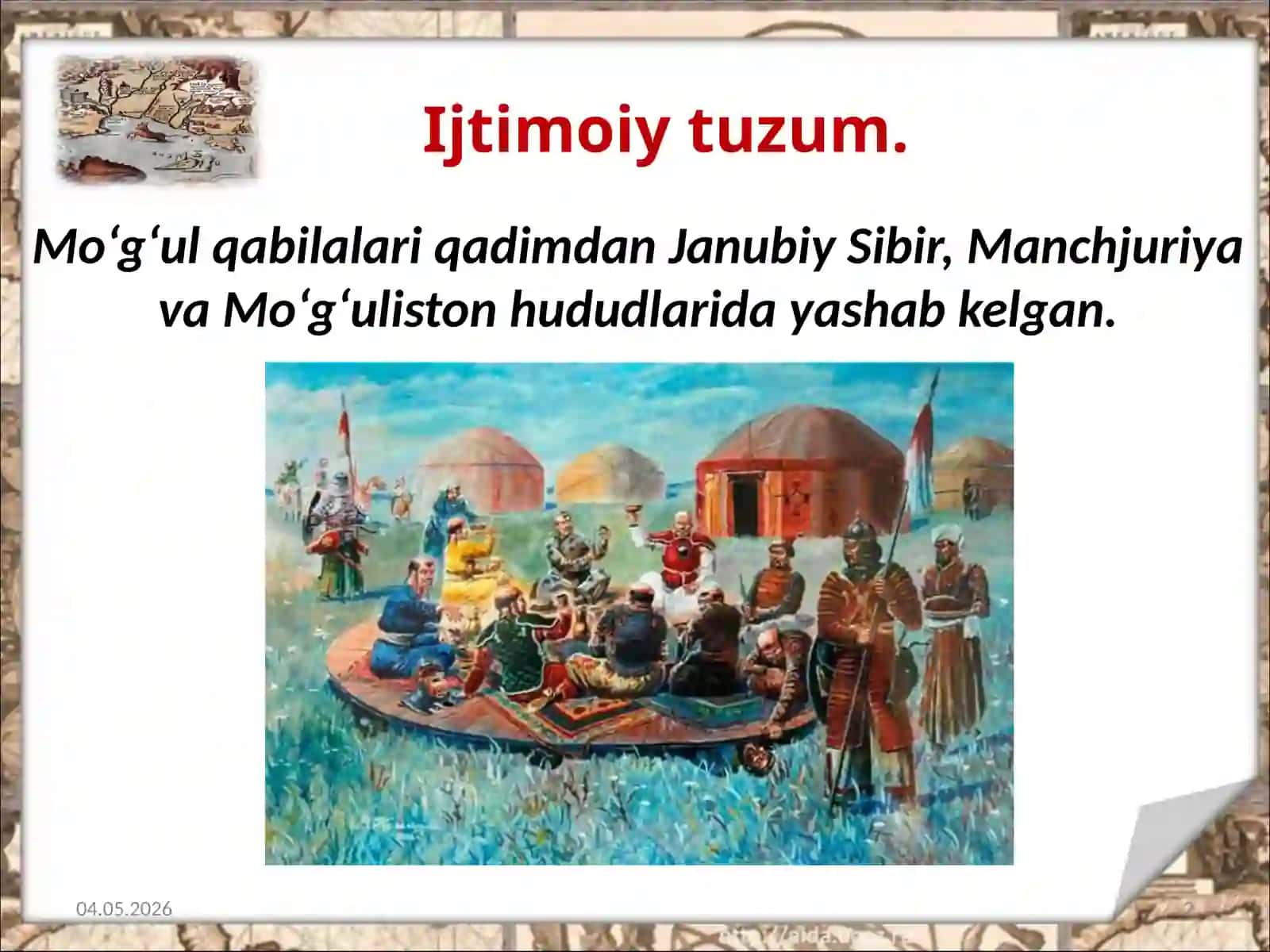 7-sinf Jahon tarixi Mo'g'ullar davlati va uning istilolchilik urushlari dars taqdimot 2