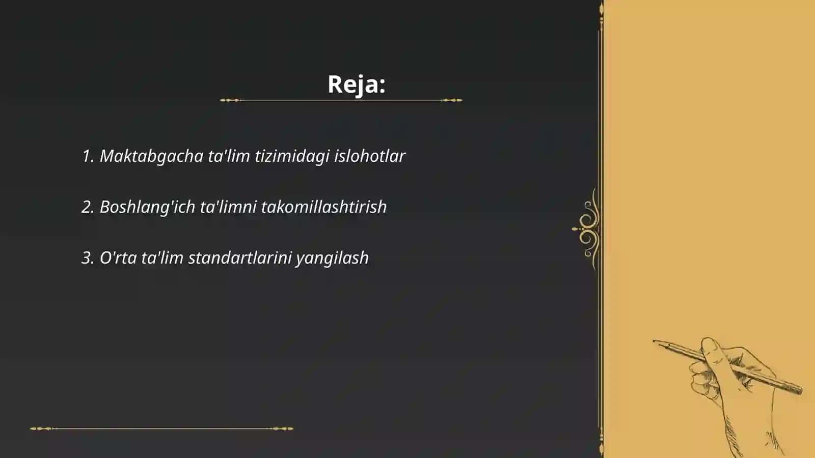 Maktabgacha ta'lim tizimidagi islohotlar 2