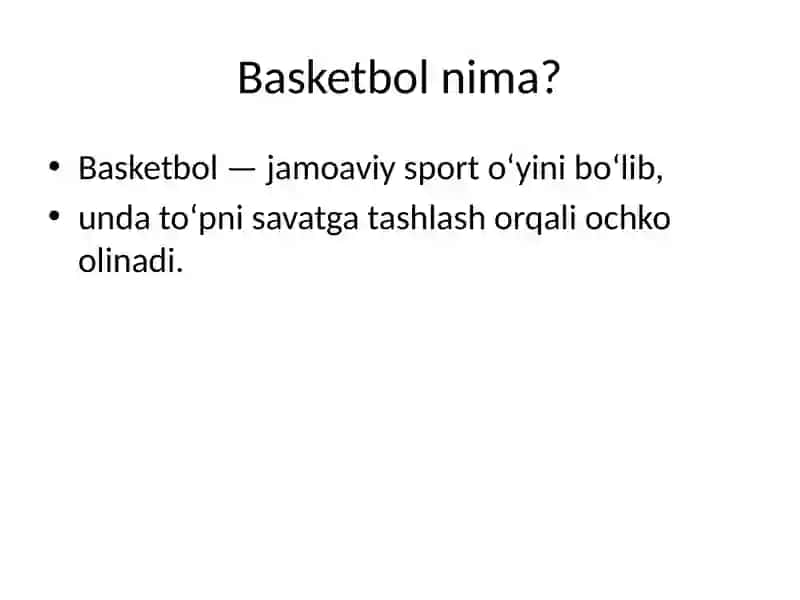 Basketbol sport turining paydo bo‘lishi 2