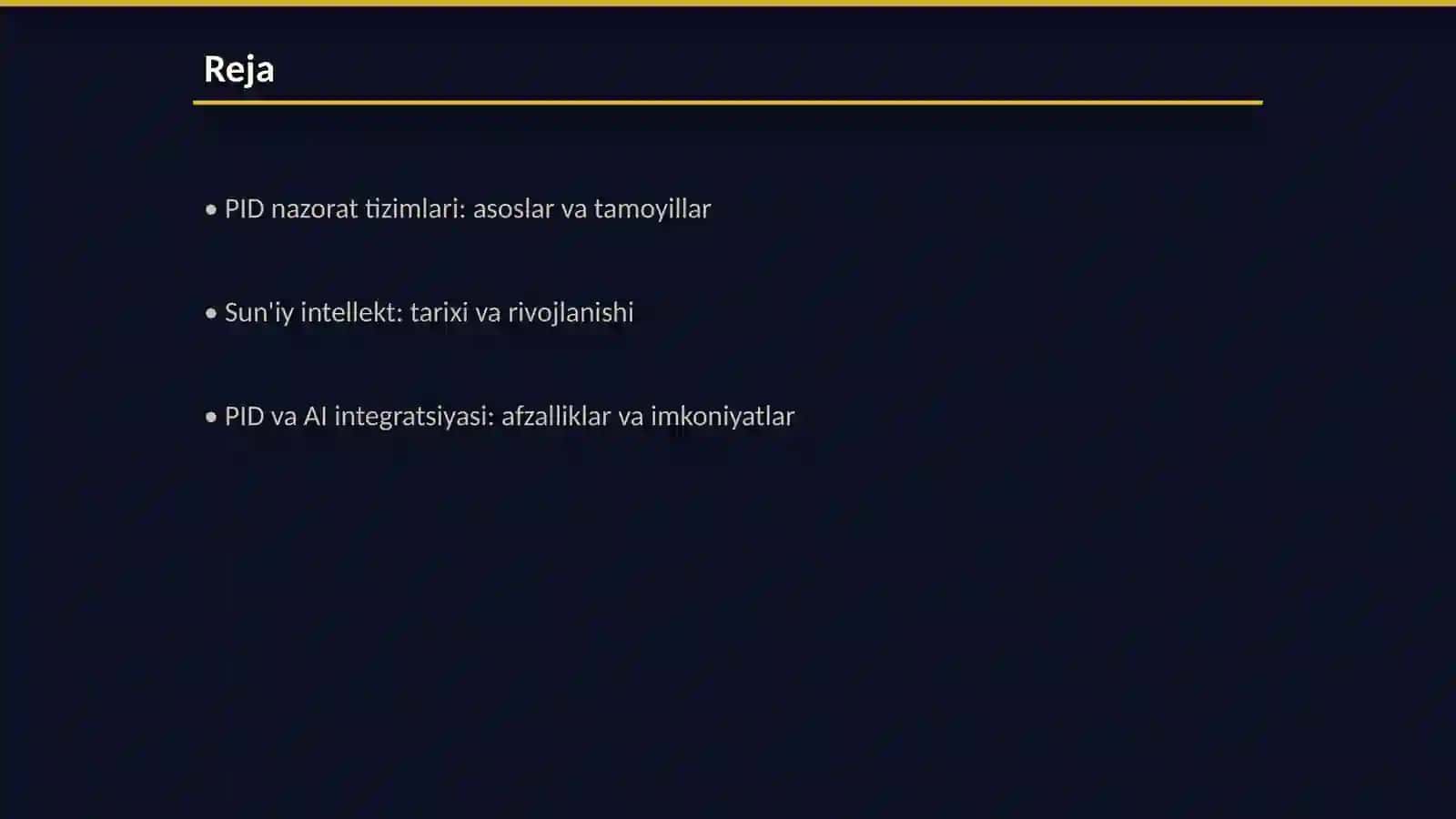 Aqlli nazorat tizimlari (PID + Al) 2