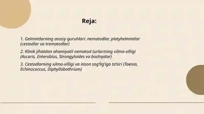 Tibbiyotda axamiyatga ega bo‘lgan gelmentlarning xilma xilligi 2