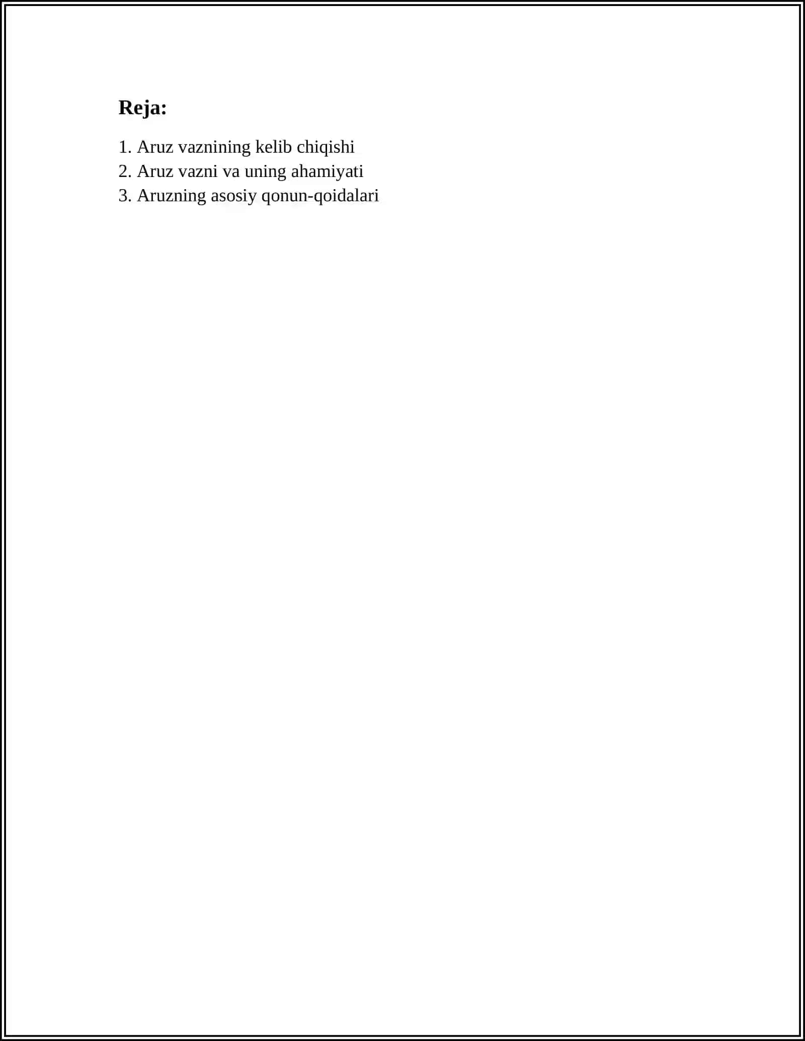 ARUZ VAZNI HAQIDA 2