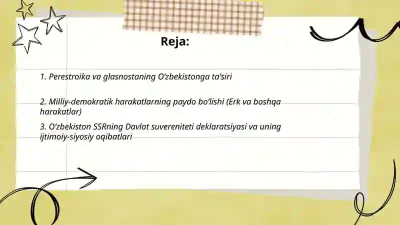 Mustaqillikka Erishish Arafasida Oʻzbekistondagi Ijtimoiy-Siyosiy Jarayonlar 2