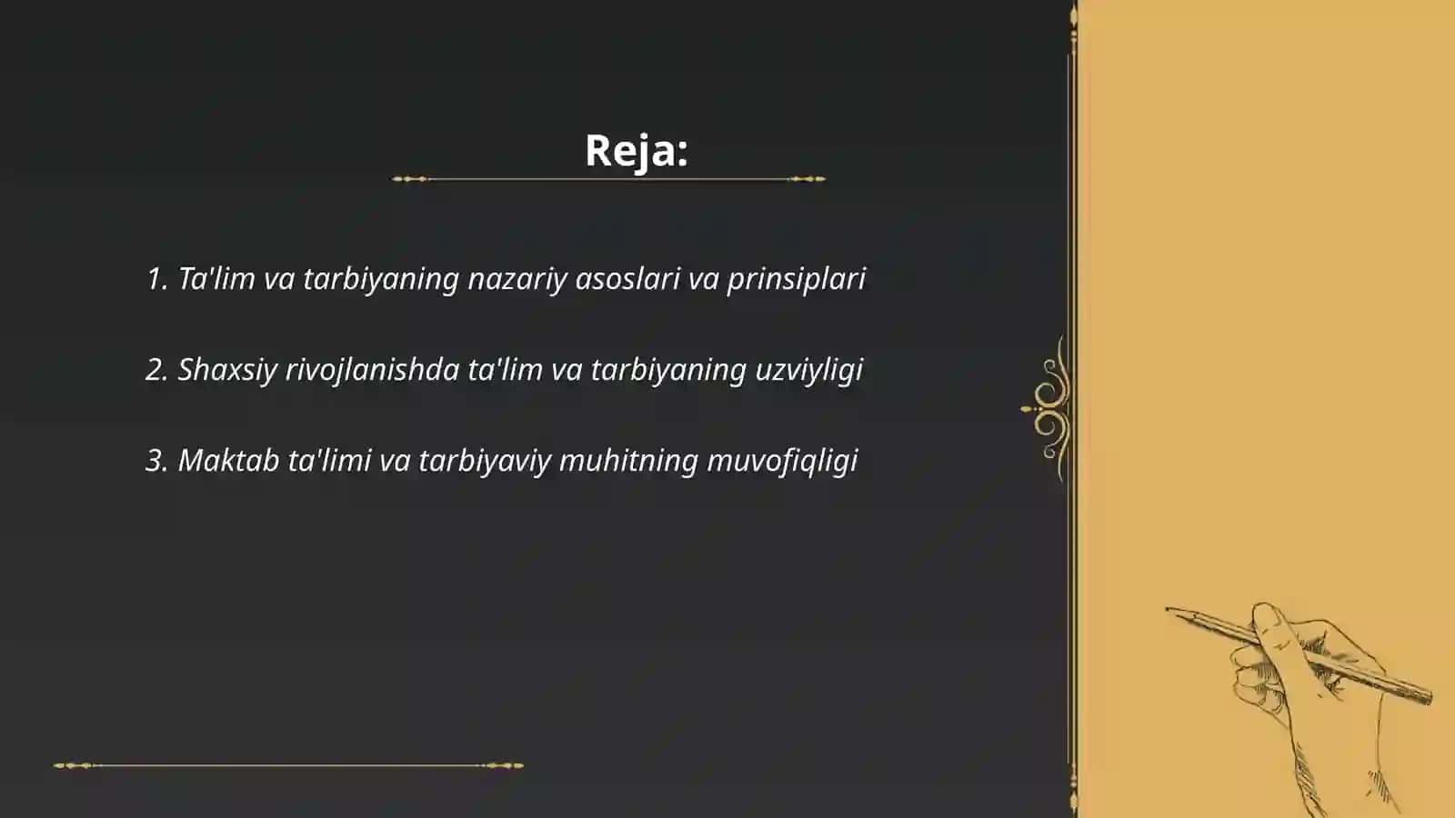 Ta'lim va tarbiyaning uzviyligi 2
