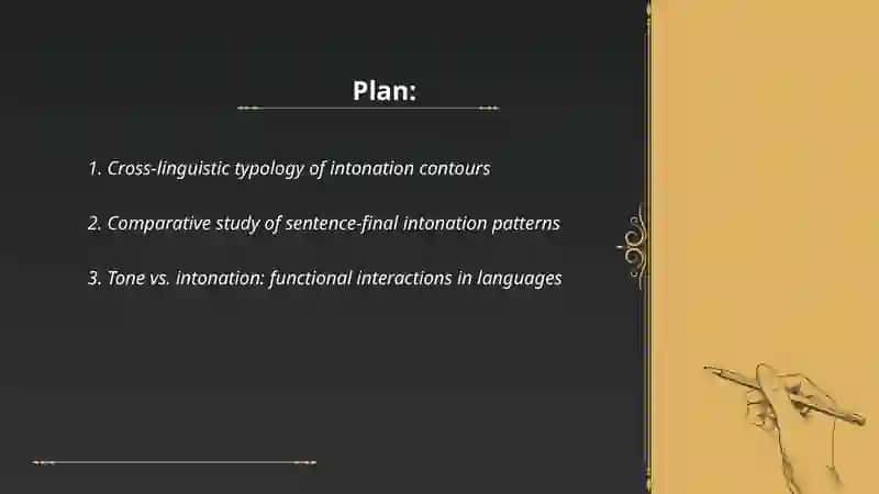 Comparative typology of phonological systems: intonation, word stress, sentence stress 2