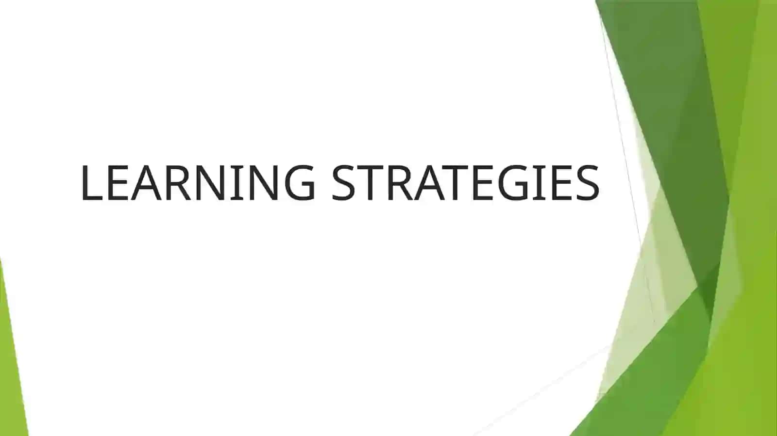 LEARNING STRATEGIES 2
