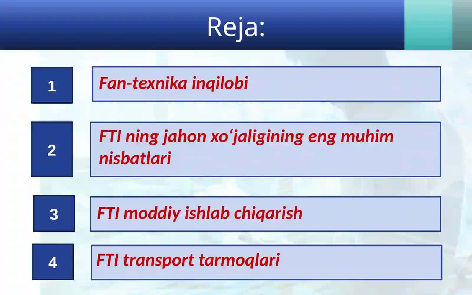 Fan-texnika inqilobining xo‘jalikning o‘sish sur’atlari va rivojlanish darajasiga ta’siri.ppt 2