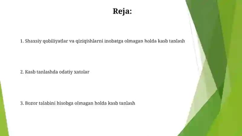 Kasb tanlashda yoʻl qoʻyiladigon tipik xatolar 2